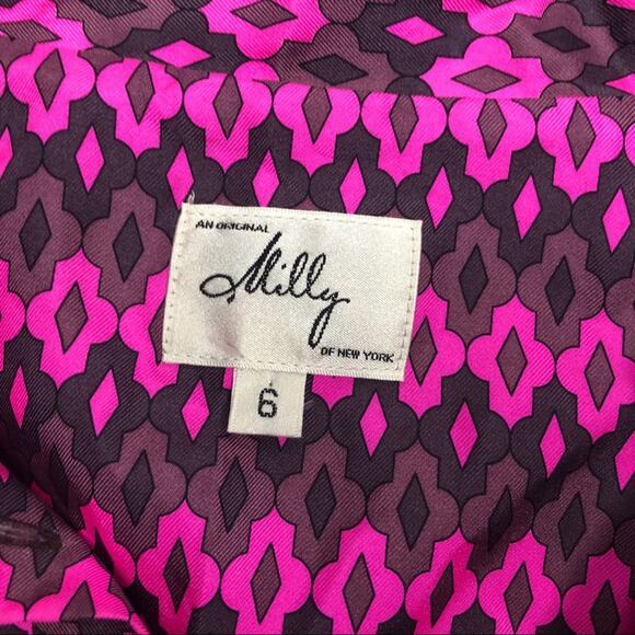 Milly Of NY Silk Dress Size 6 - Picture 7 of 9